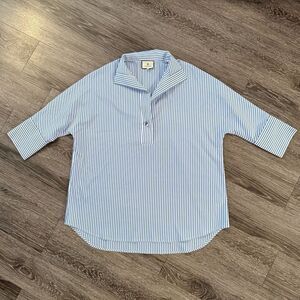 Tuckernuck Blue and White Striped Top